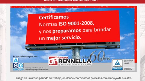 Grupo Rennella logró la certificación en normas ISO