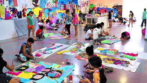 Taller de arte para chicos en el MAT