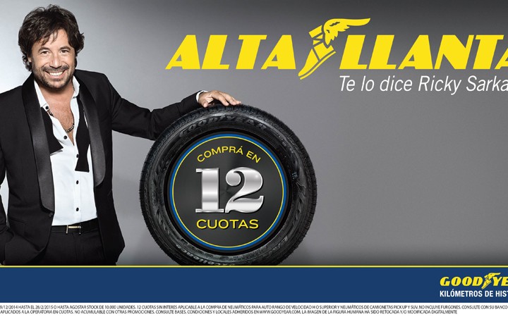 Goodyear presenta “altas llantas” con Ricky sarkany