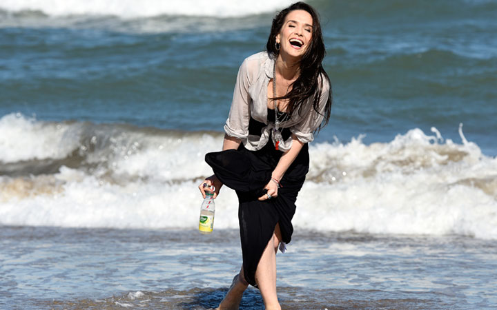 Acción de Terma junto a Natalia Oreiro en Pinamar