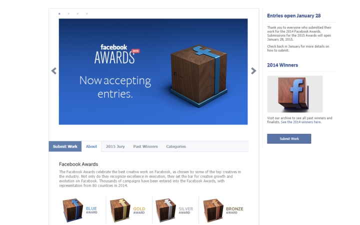 Abrieron inscripciones para Facebook Awards 2015
