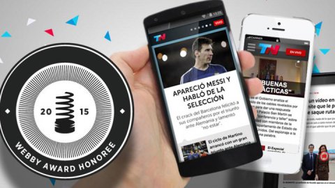 La experiencia móvil de TN, distinguida en los Webby Awards