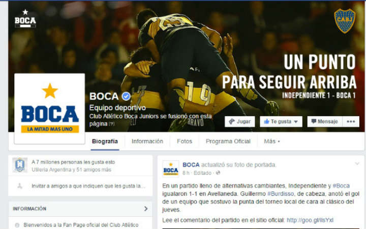 Las principales cuentas en las redes sociales de Argentina