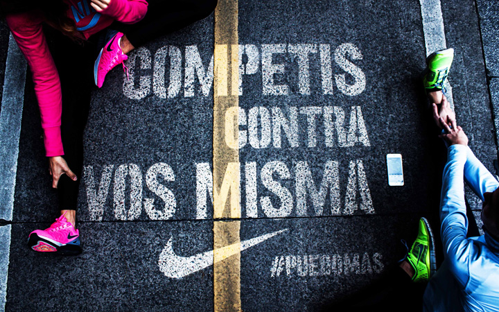 Nike y PHD alientan a correr con "eco-graffitis"