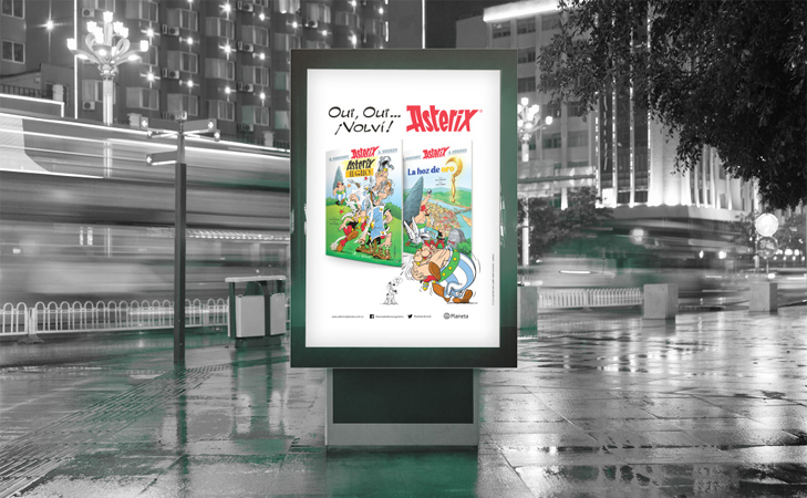 The Blue Box a cargo de la campaña lanzamiento "Oui, Oui... Volví! ASTERIX"