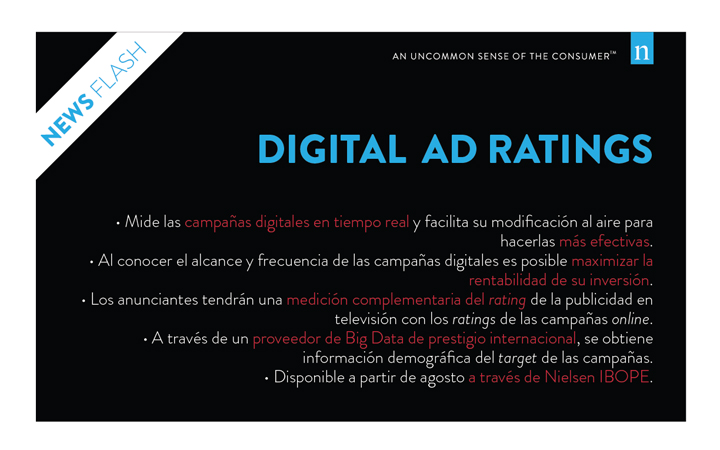 Nielsen anuncia el lanzamiento de Digital Ad Ratings en México