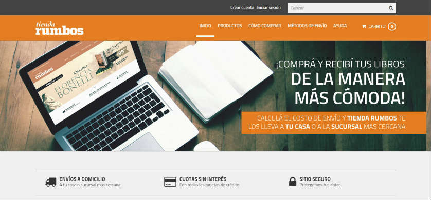 Rumbos lanza su tienda de comercio electrónico de libros