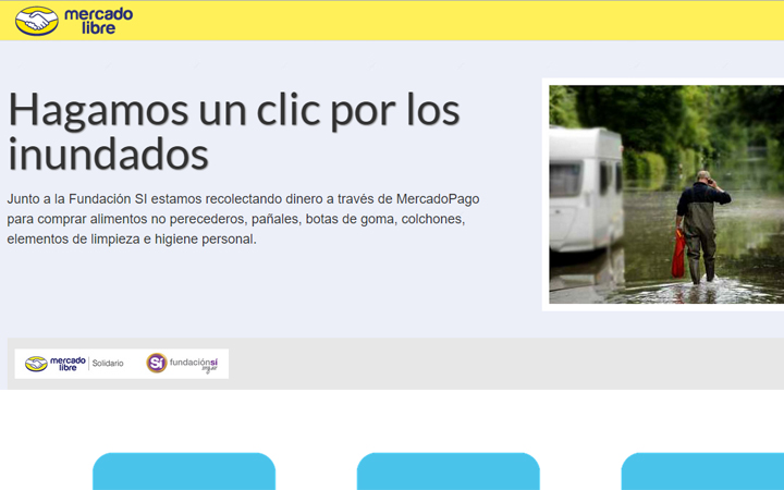 MercadoPago y Fundación Sí! Reunió más de $ 1 millón para inundados