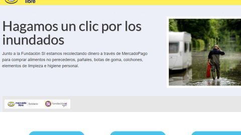 MercadoPago y Fundación Sí! Reunió más de $ 1 millón para inundados