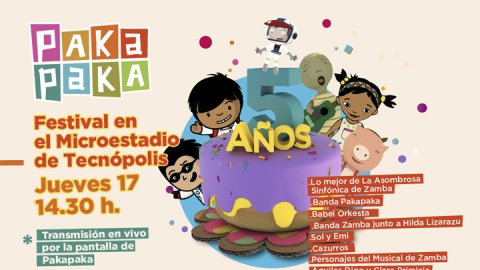 Pakapaka festeja su quinto cumpleaños en Tecnópolis