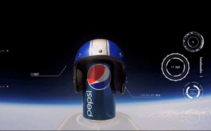Pepsi lanzó una lata a la estratósfera