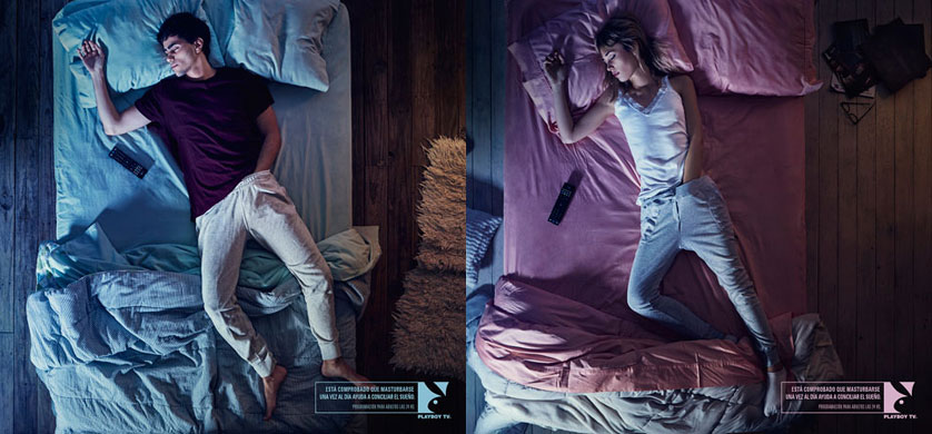 “Durmientes”, la campaña de Niño para Playboy TV