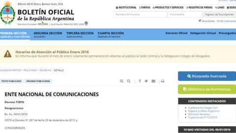 Oficializan creación del Ente Nacional de Comunicaciones