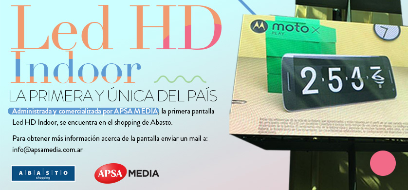 Apsa Media estrena pantalla led en Abasto