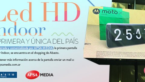 Apsa Media estrena pantalla led en Abasto