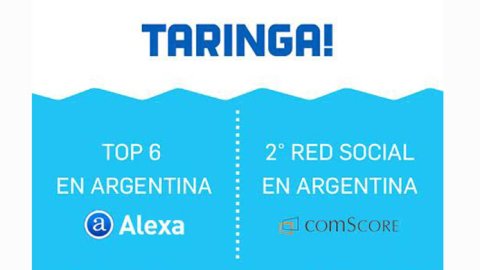 Taringa! top 6 en Argentina según Alexa