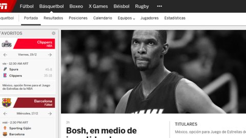 ESPN.com lanza herramienta para personalizar la portada
