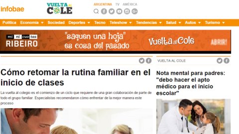 Infobae lanza el especial Vuelta al Cole
