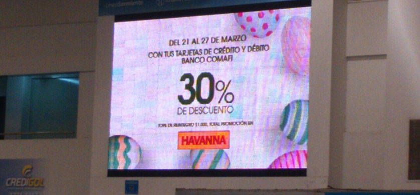 Comafi eligió las pantallas led de Vmedios
