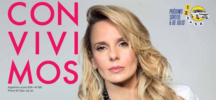 Julieta Cardinali, en la tapa de Convivimos de junio