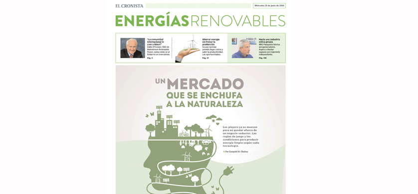 El Cronista lanza el suplemento "Energía renovable"