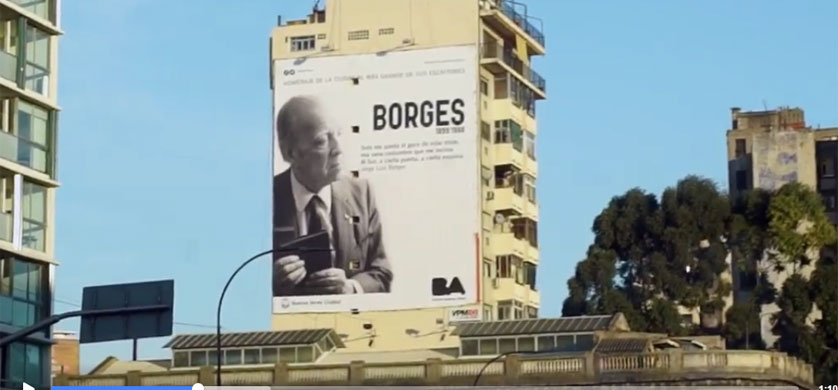 Campaña en homenaje a Borges en dispositivos de VPM