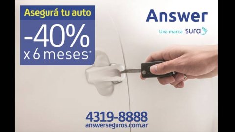 La campaña de Answer Seguros que ofrece descuento