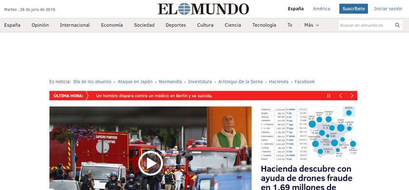 El Mundo, el medio de información que más se lee en España