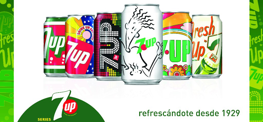 7UP® celebra su historia con una colección de latas vintage