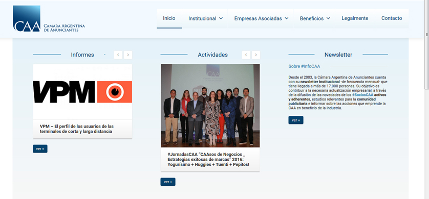 La Cámara de Anunciantes rediseñó su sitio web