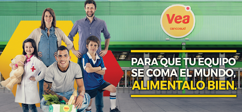 Supermercados VEA lanza una campaña de la mano de Tevez