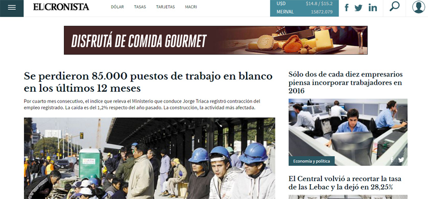El Cronista relanzó su sitio web