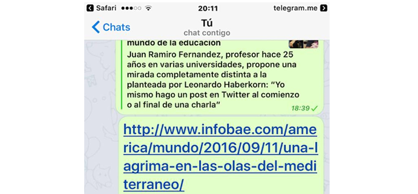 Infobae también en Telegram