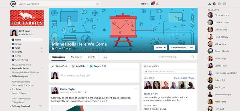 Facebook lanzó Workplace, una red social para empresas