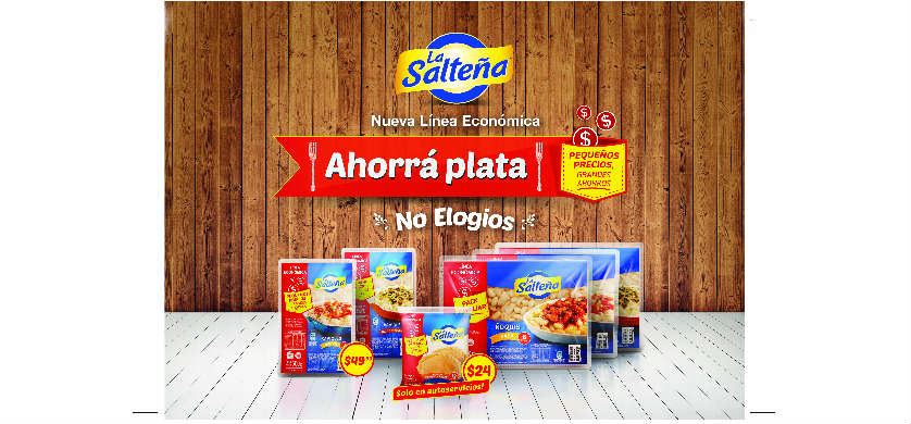 Don creó una campaña para presentar la línea económica de La Salteña