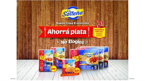 Don creó una campaña para presentar la línea económica de La Salteña