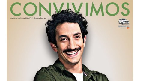 Juan Minujín en la tapa de Convivimos de noviembre