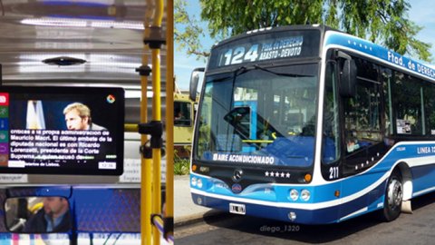 MediaBus suma a la Línea 124 a su circuito digital de TV en los colectivos