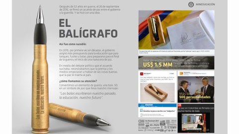 La Paz en Colombia se firmó con el Balígrafo de McCann