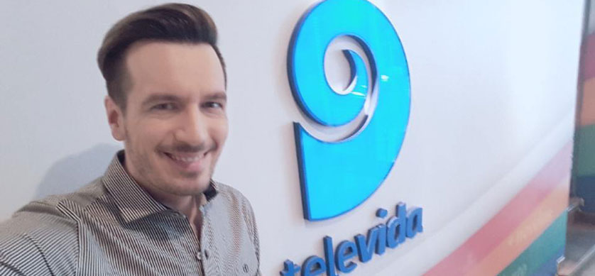 El mendocino Ale Ortega, en la pantalla de Canal 9 Televida