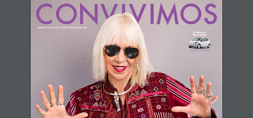 Marta Minujín en la tapa de marzo de Convivimos