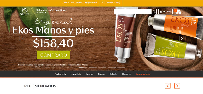 Natura lanza su e-shop en Argentina