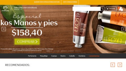 Natura lanza su e-shop en Argentina