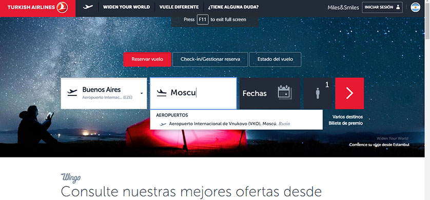 Turkish Airlines estrena nueva web en español