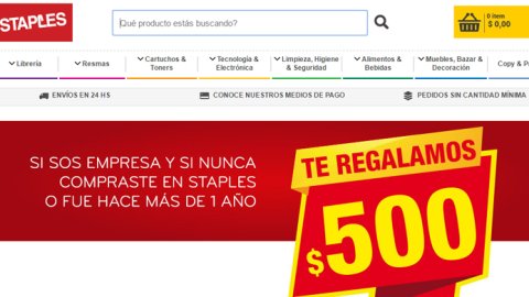 Novedad de Staples para empresas y monotributistas