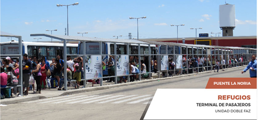 VPM ya cuenta con refugios de colectivos en Puente la Noria