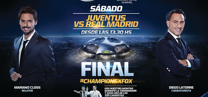 Acción de FOX Sports durante la final de la Champions League