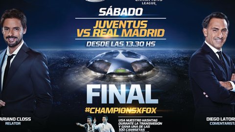 Acción de FOX Sports durante la final de la Champions League