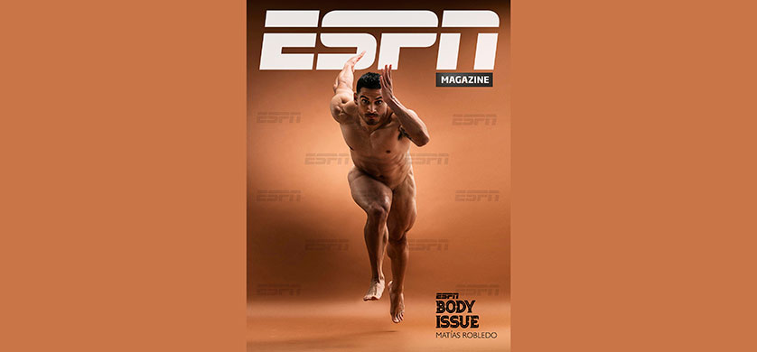 El velocista Matías Robledo se sumó también al Body Issue de ESPN