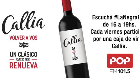 Acción de Bodegas Callia junto al programa de la Negra Vernaci